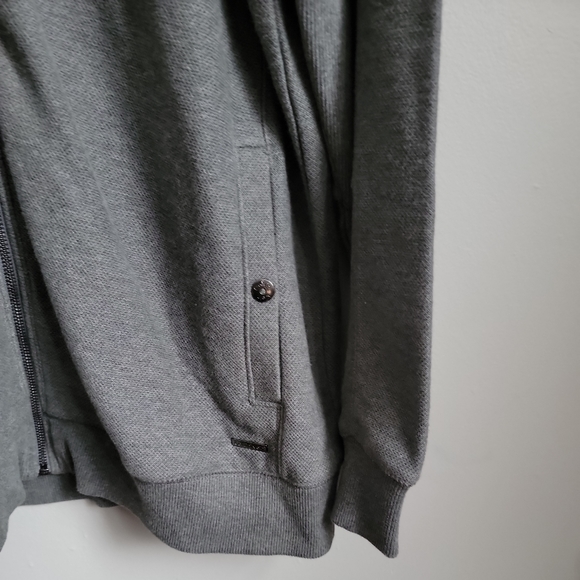 Calvin Klein Mens XL Gray Full Zip Jacket/Sweater w. Button Pockets - Picture 4 of 7